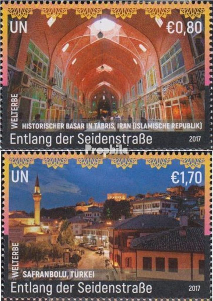 Briefmarken UNO - Wien 2017 Mi 985-986 (kompl.Ausg.) gestempelt UNESCO Welterbe Seidenstraße