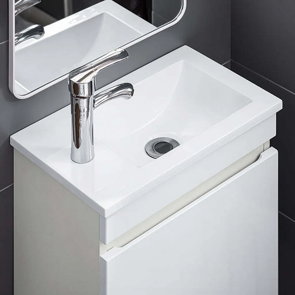 Meuble vasque résistant aux rayures avec conception gain de place 52cm