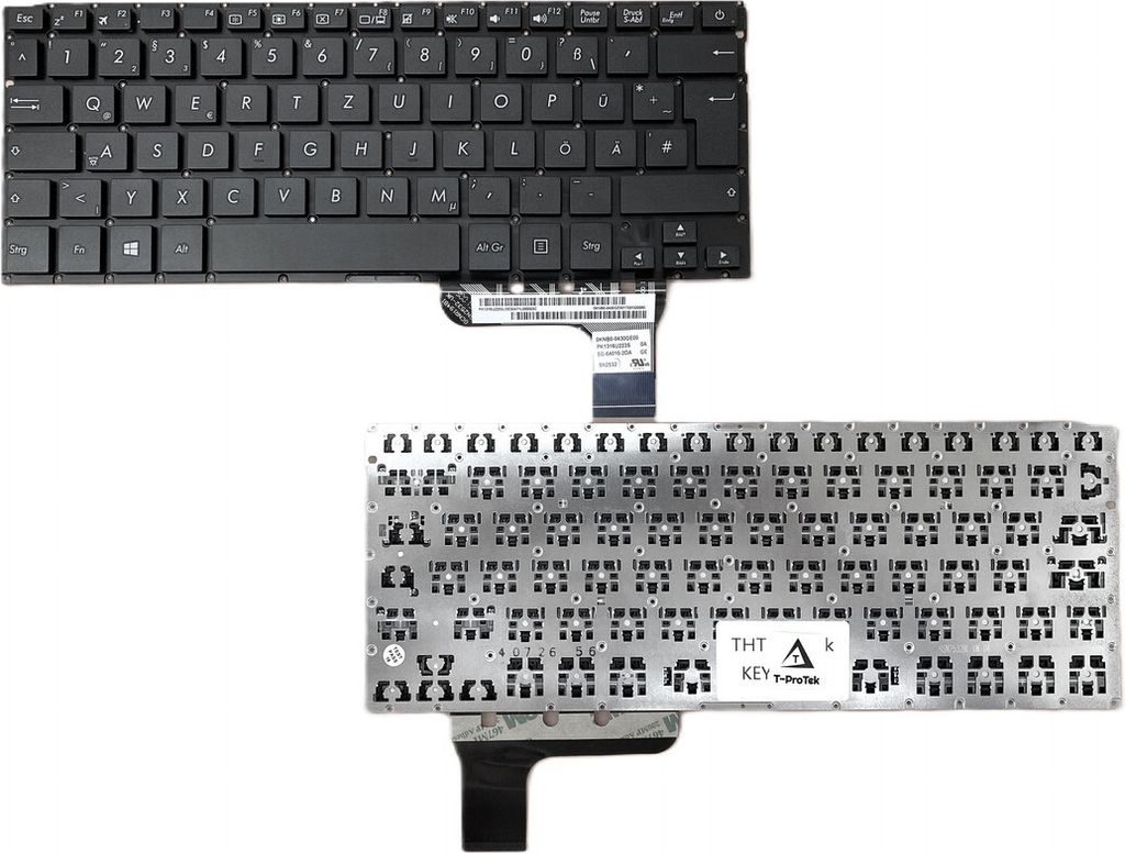 DEUTSCHE - Tastatur Keyboard ohne Beleuchtung, Rahmen Kompatibel für Asus Zenbook UX303UA