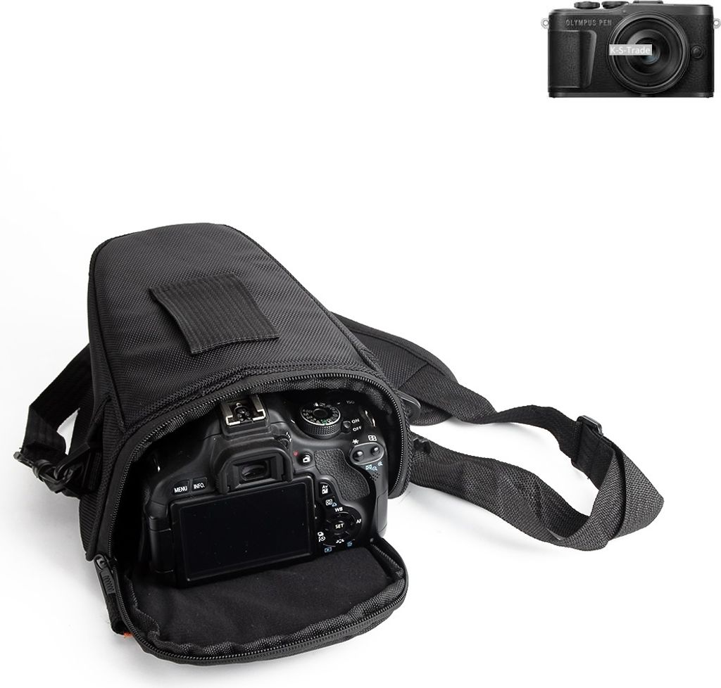 K-S-Trade Kameratasche Fototasche Schultertasche Umhängetasche kompatibel mit Olympus PEN E-PL10 Colt für Systemkameras Schutzhülle bag