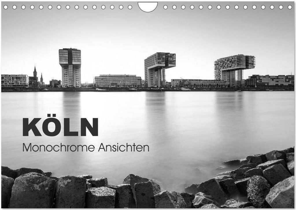 Köln - monochrome Ansichten (Wandkalender 2026 DIN A4 quer), CALVENDO Monatskalender
