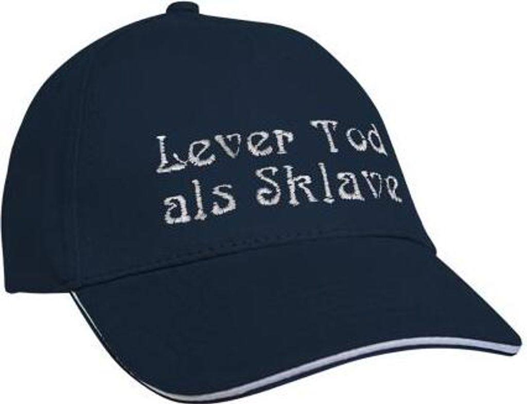 Baseballcap mit Einstickung Lever Tod als Lebendig 68258 Color - Navy