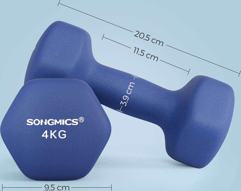 SONGMICS Hanteln, 2er Set, 2 x 4 kg, Hantelset, Produktbild 7
