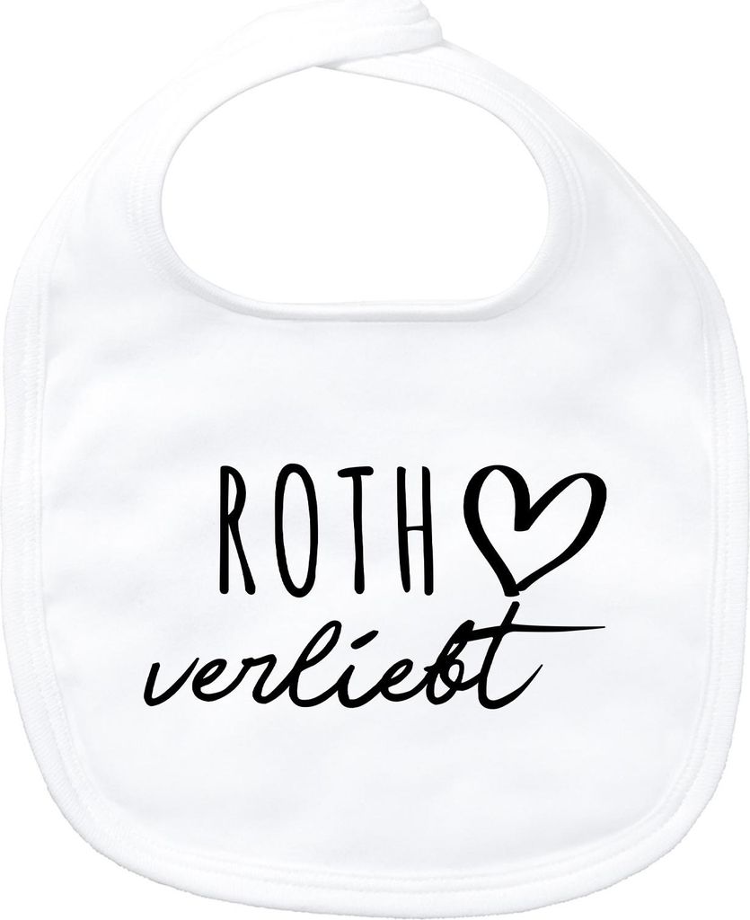 Huuraa Baby Lätzchen Roth verliebt White Klettverschluss Baumwolle Latz Geschenkidee