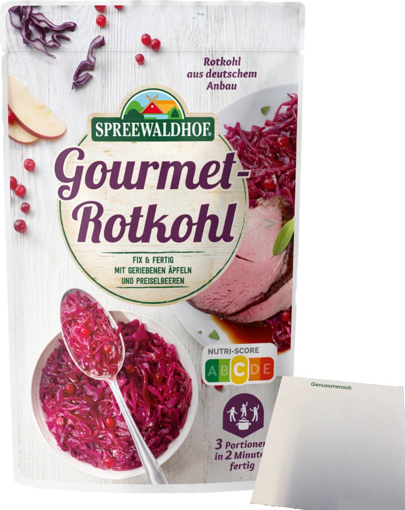 Spreewaldhof Gourmet-Rotkohl Fix und Fertig mit geriebenen Produktbild 