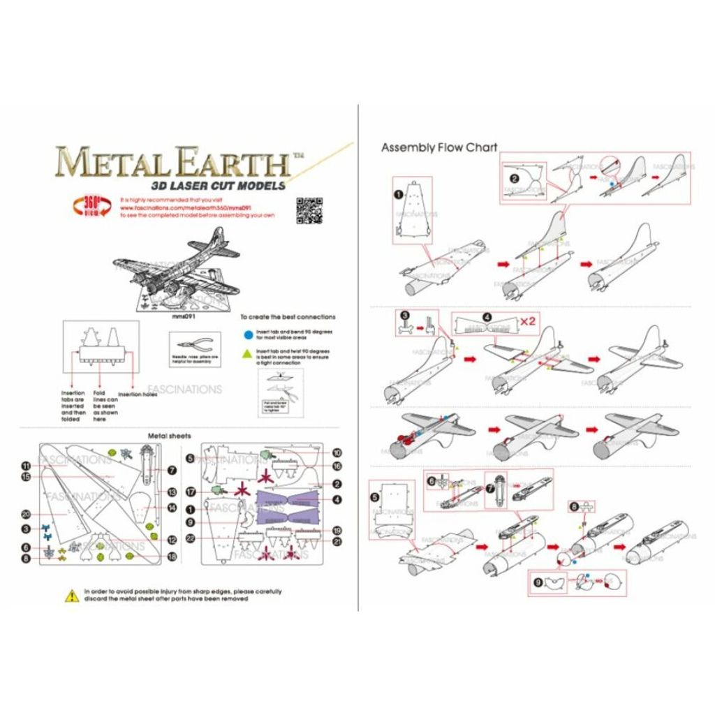 METAL EARTH 3D puzzle B-17-Bomber Obrázok produktu 