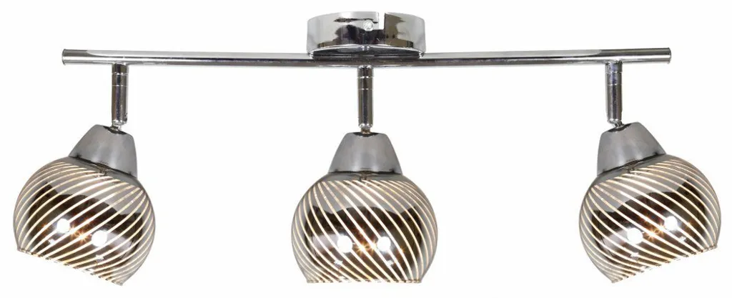 Suspension FORT Candellux Chromée 3xE14 10W Verre - 19x61 cm IP20