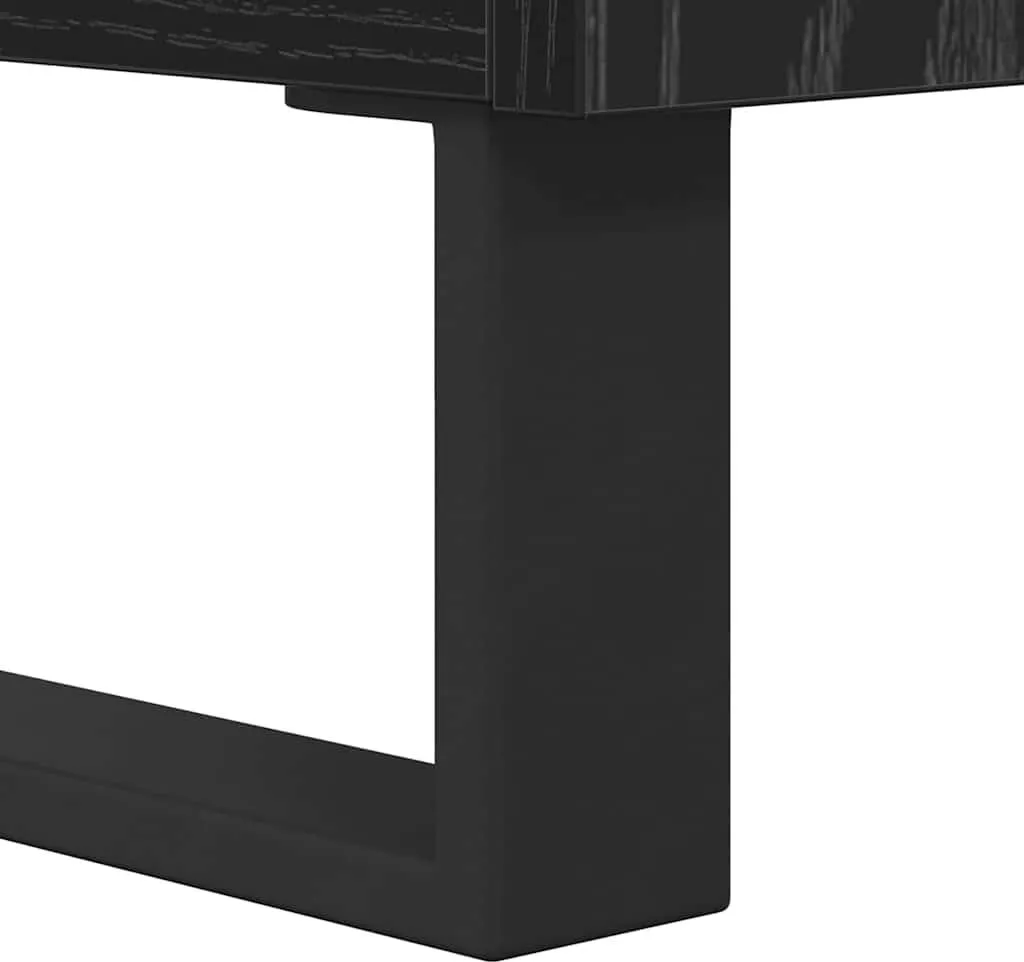 SYFAX™ Tavolino Quadrato con Cassetto Rovere Nero - Salvaspazio Moderno - 7
