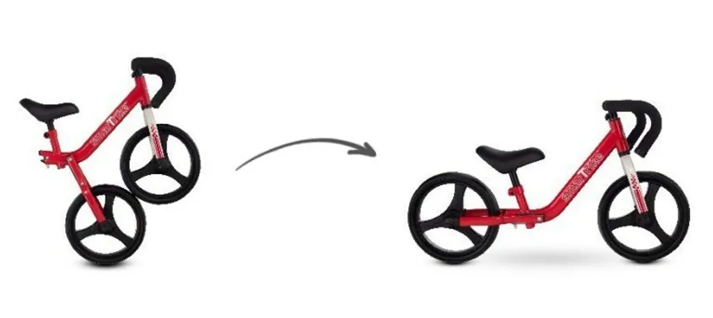Vélo d'Équilibre Pliable smarTrike - Solution Gain de Place Rouge - 4