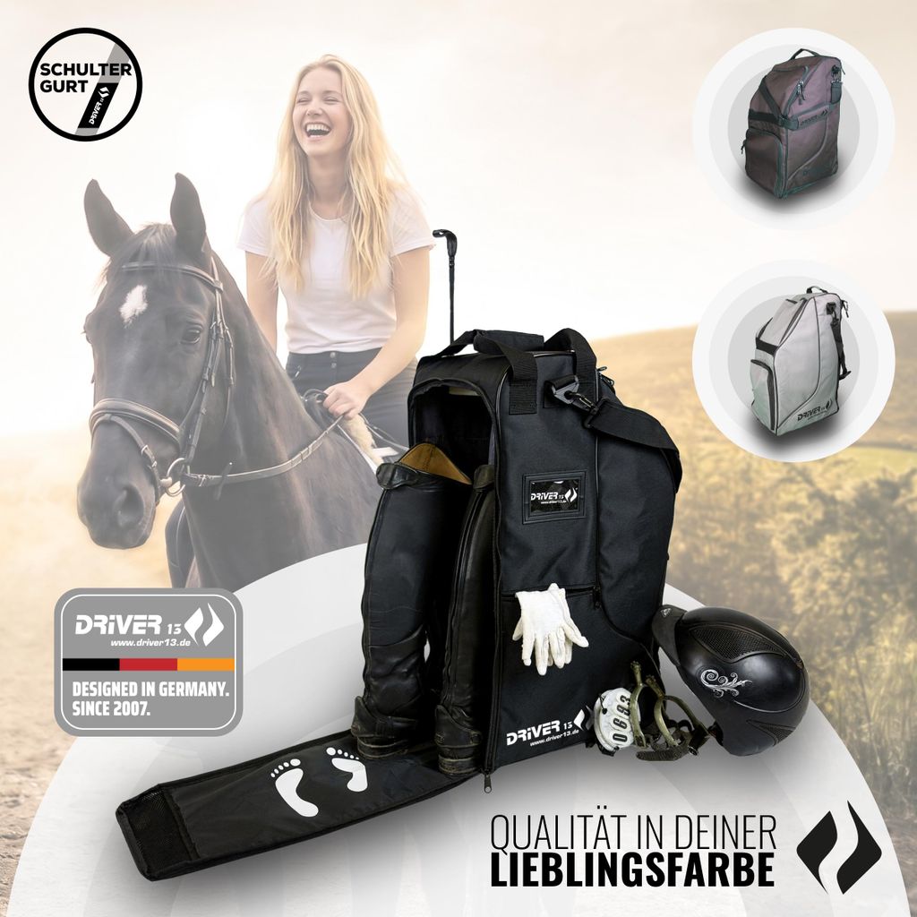 Reitstiefeltasche Deluxe schwarz Produktbild 