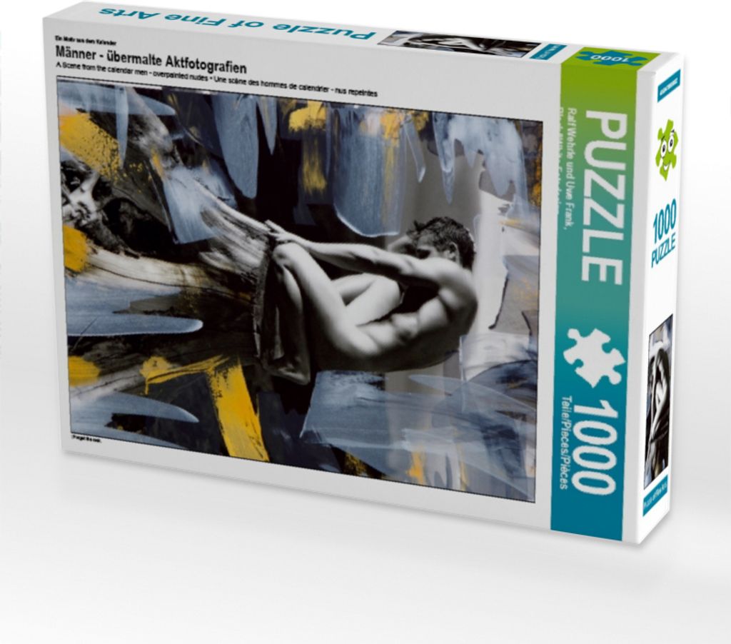 CALVENDO Puzzle Ein Motiv aus dem Kalender Männer - übermalte Aktfotografien | 1000 Teile Lege-Größe 64x48cm Foto-Puzzle für glückliche Stunden