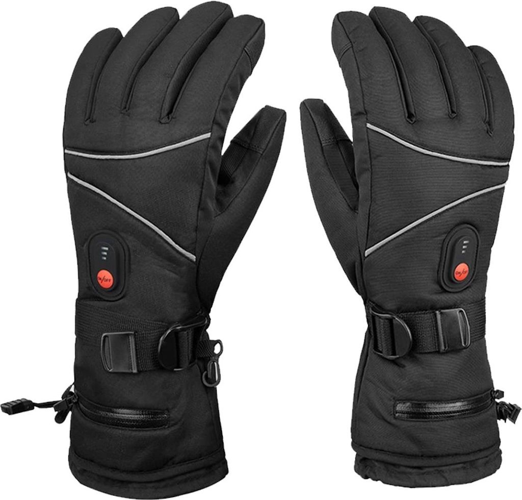 Wiederaufladbare Heizhandschuhe – Warme Skihandschuhe | Weiche, leichte Winter-Thermohandschuhe für Fahrräder, beheizbare Handschuhe für Damen...
