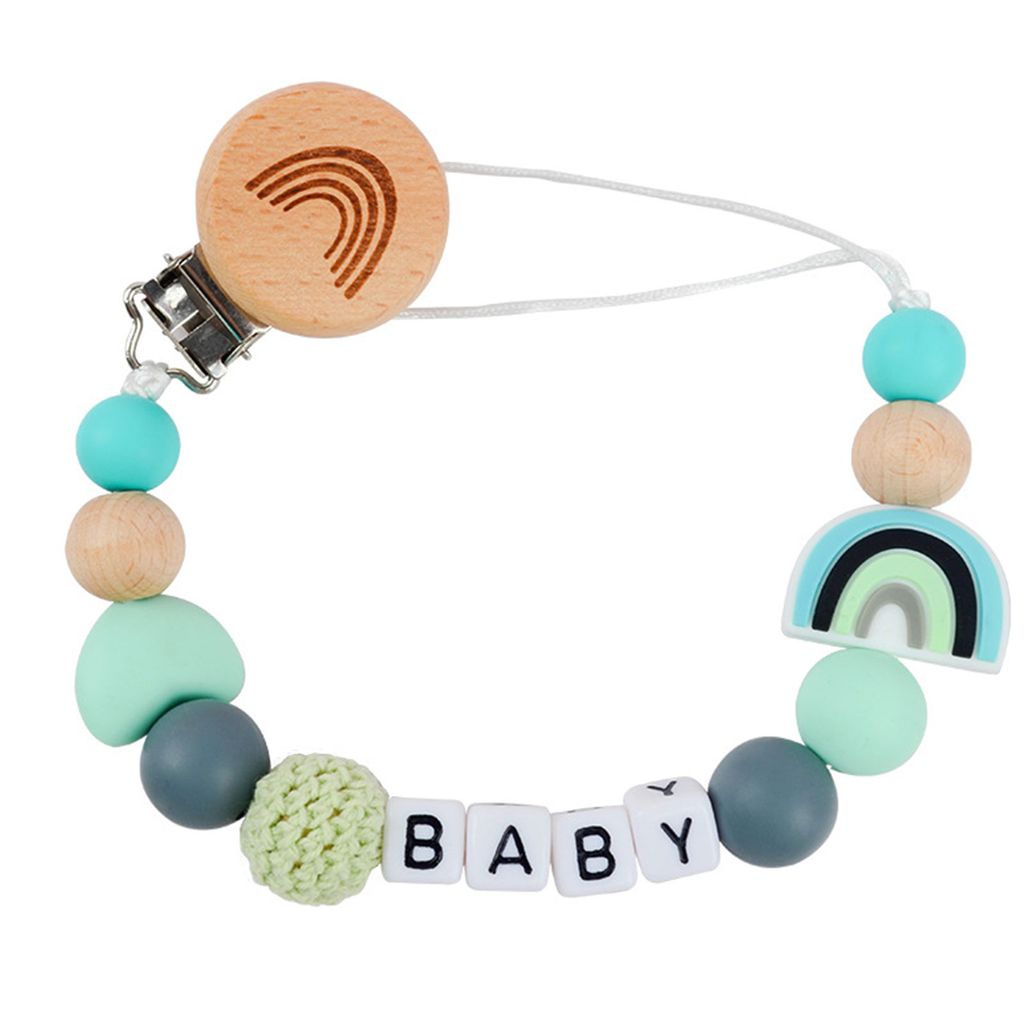 Baby Schnuller Kette Bequem Tragbare Anti-verloren Buche Infant Schnuller Halter Kette Baby Lieferungen