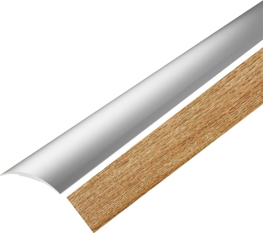 VILO Übergangsprofil - Selbstklebend - Für Laminat und Vinyl - Ohne Bohren - 28mm x 93cm - G110/S - Weineiche