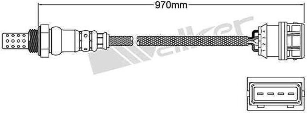 VEGAZ Lambdasonde für VOLVO V40 Kombi (645) S40 I (644) Planarsonde Beheizt 970mm ULS-759