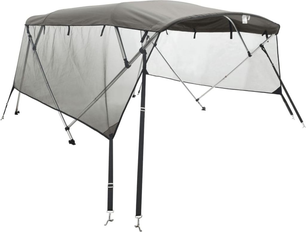 4-Bow Bimini-Top mit Mesh-Seitenteilen 243x(170-182)x137 cm