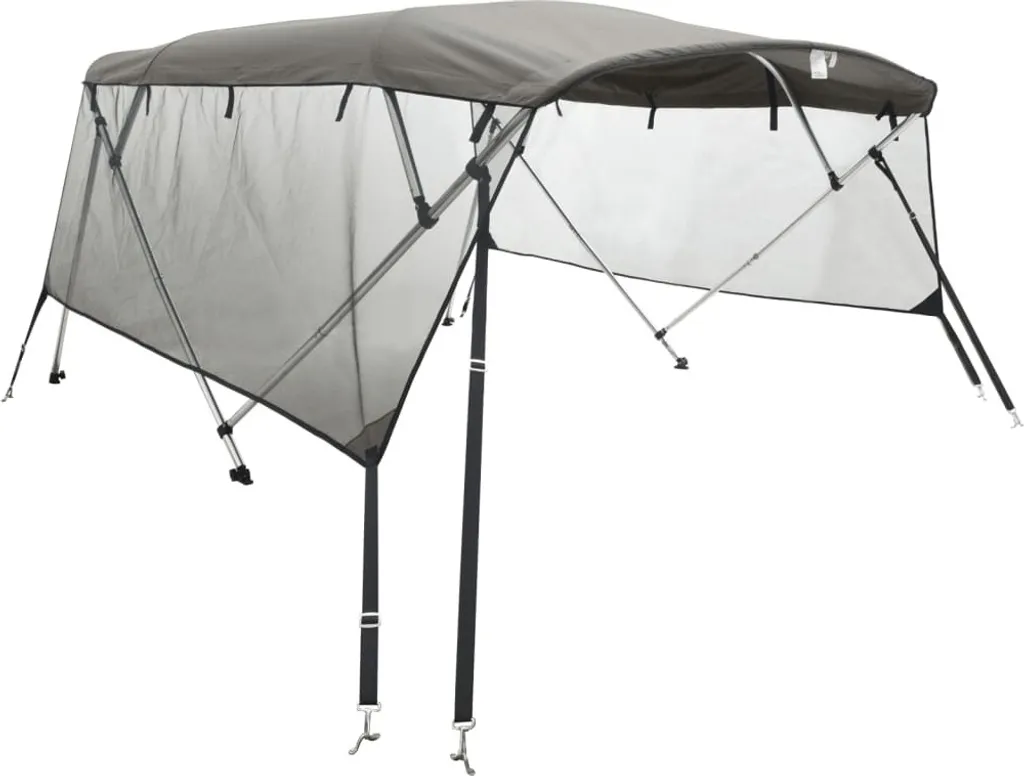 Taud de Soleil Bimini 4 Arceaux avec Parois Maille pour Bateau vidaXL