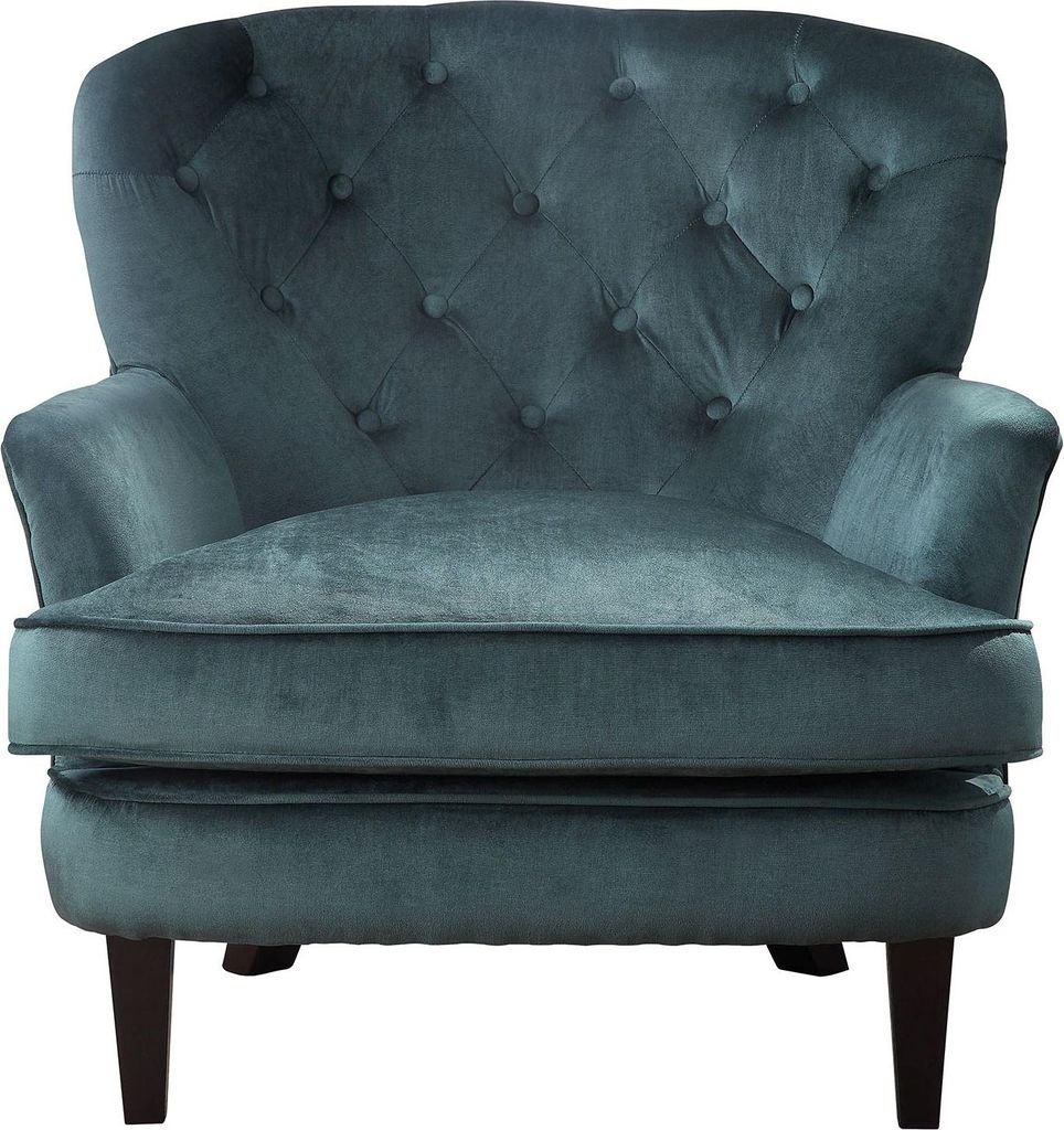 ATLANTIC home collection Sessel LEO B85cm x T90cm x H88cm, Farbe:Samt-Grün