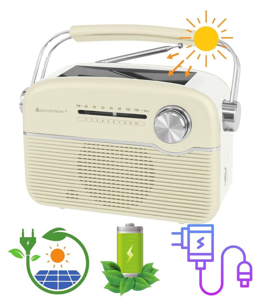 Soundmaster TR480BE, Tragbar, Analog, FM, 3 W, 3,5 mm, Produktbild 