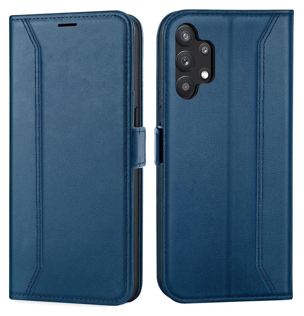 Handyhülle für Samsung Galaxy A32 5G Hülle Flip Case klappbare Tasche Schutzhülle, Blau