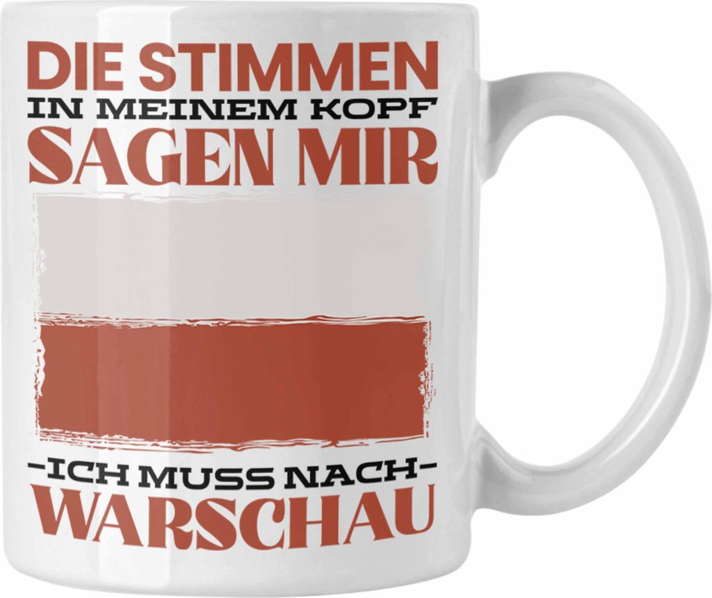 Trendation - Warschau Tasse Urlaub Heimat Geschenk Spruch Produktbild 