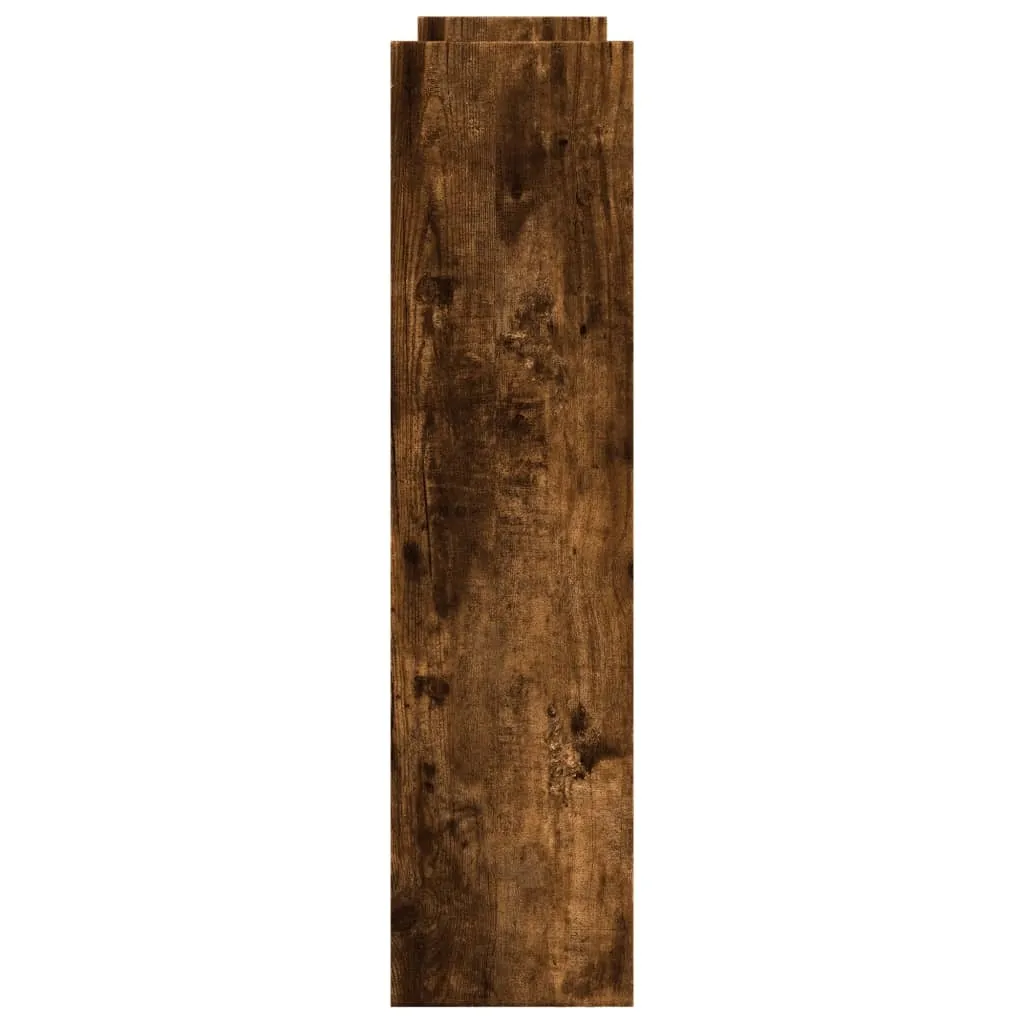 Organizer Multiuso 4 Ripiani Legno Quercia Affumicata per Ufficio e Casa - 5