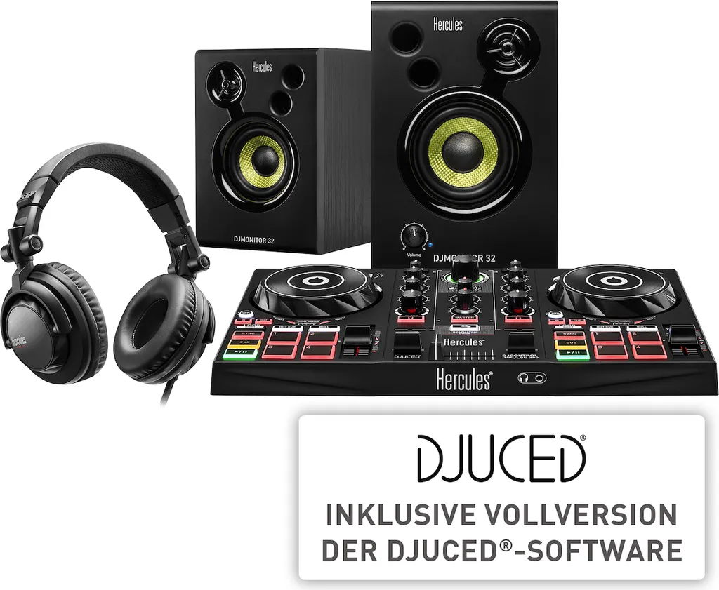 Hercules DJ Learning Kit 4780900 - Pack Contrôleur DJ Complet pour Débuter