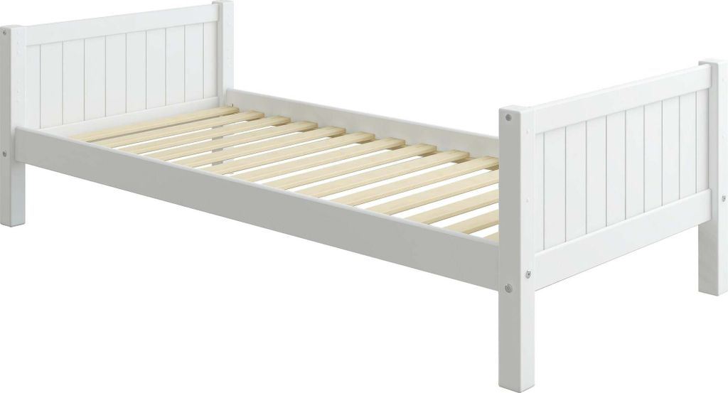 FURNLUX Kinder Einzelbett Nordic Romantic Weiss 90x200cm / Produktbild 