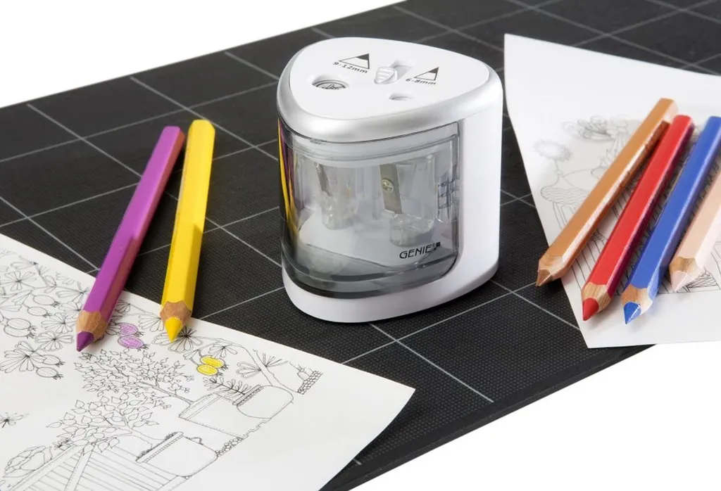 Taille-crayon électrique blanc PS 120 idéal pour dessin et école - 3