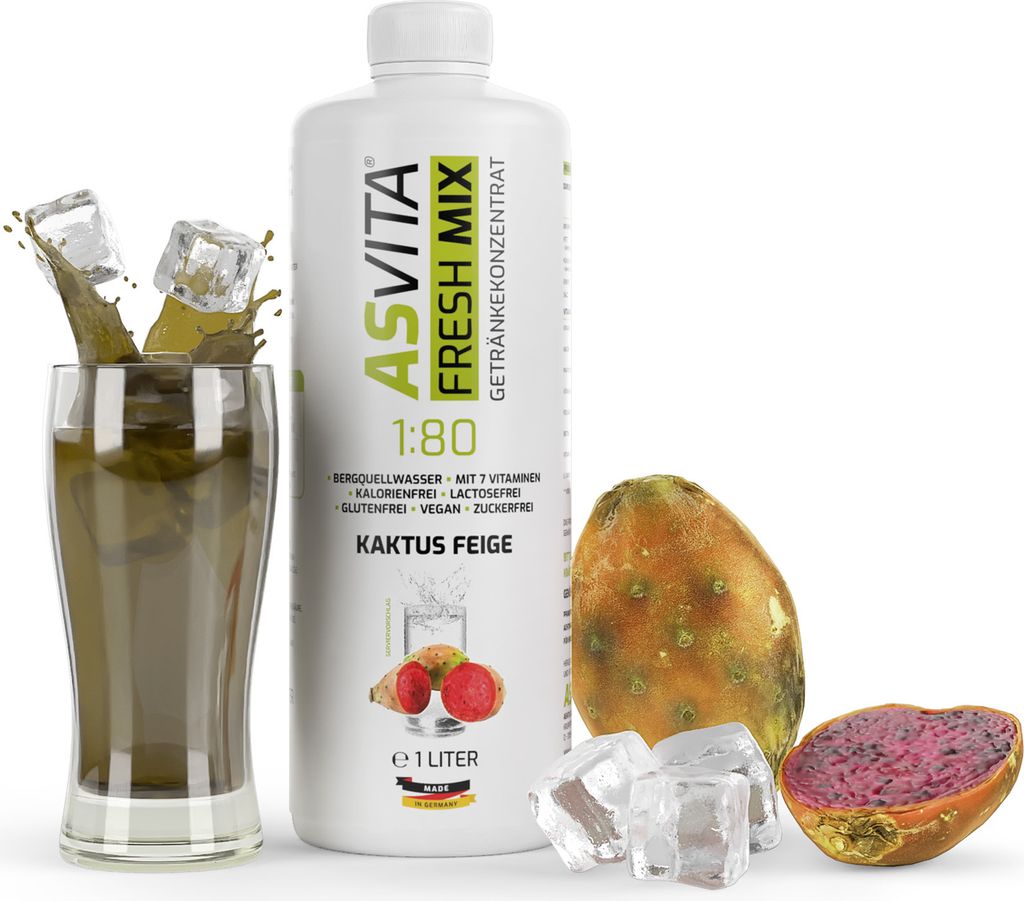 ASVita Fresh Mix Mineralgetränk 1/80 - 1L: Kaktus-Feige Geschmack: Kaktus-Feige
