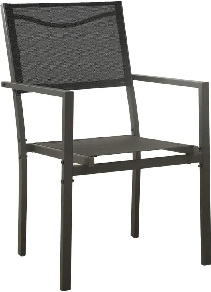 Set Sedie SYFAX™ Antracite: Stile Minimal per Balconi e Terrazzi