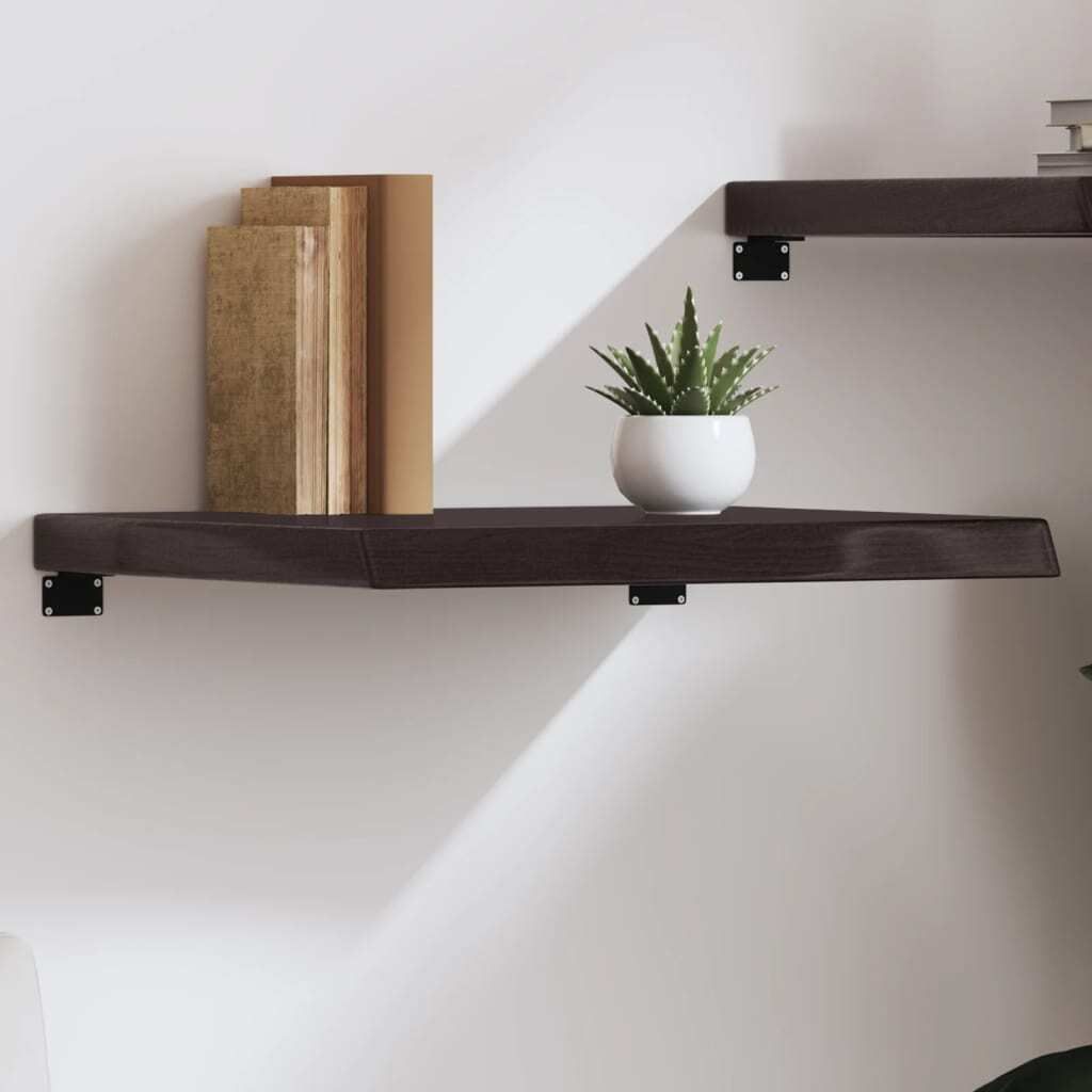 Wandregal Dunkelgrau 60x60x6 cm Massivholz Eiche Behandelt , Wandregale Design 2024