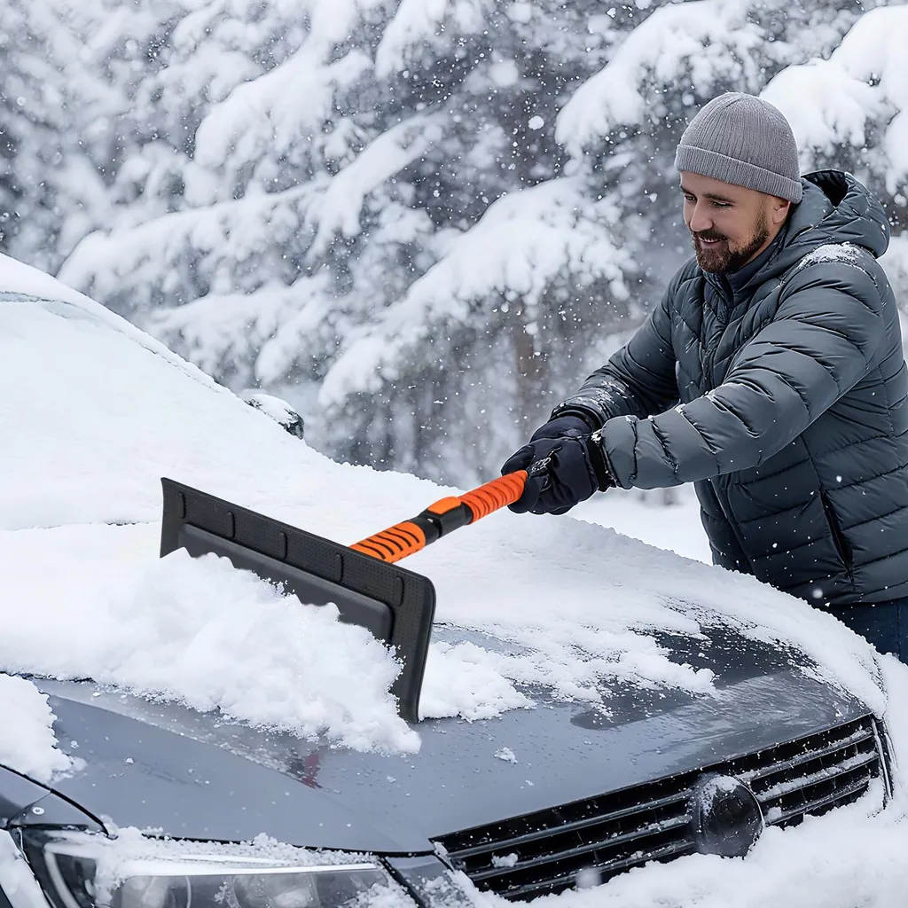 Spazzola da Neve con Raschietto per Ghiaccio per Auto(regolabile
