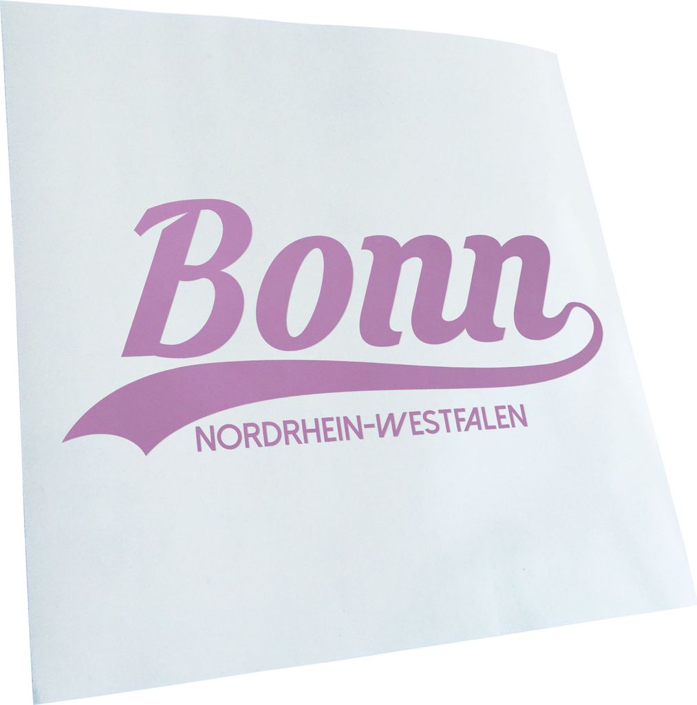Kiwistar - Autoaufkleber - Bonn Nordrhein-Westfalen - Pink - 20x9cm - Aufkleber für Auto, Laptop, Fahrrad, LKW, Motorrad mehrfarbig JDM Decal Racing