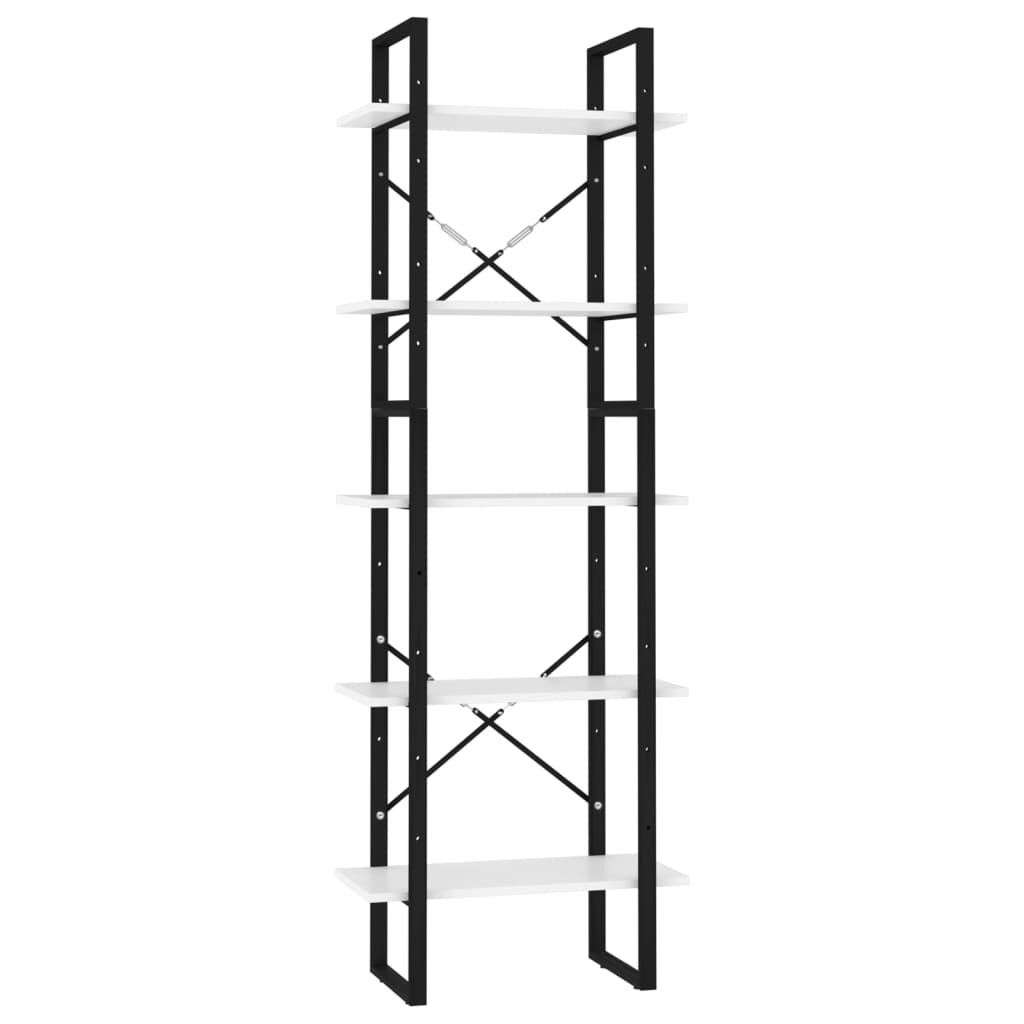 vidaXL Bibliothèque 5 compartiments Blanc 60x30x175 cm Bois Image du produit 