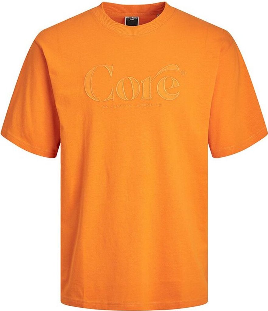 Jack & Jones Austin Application Kurzarm-t-shirt Orange S Mann Orange S