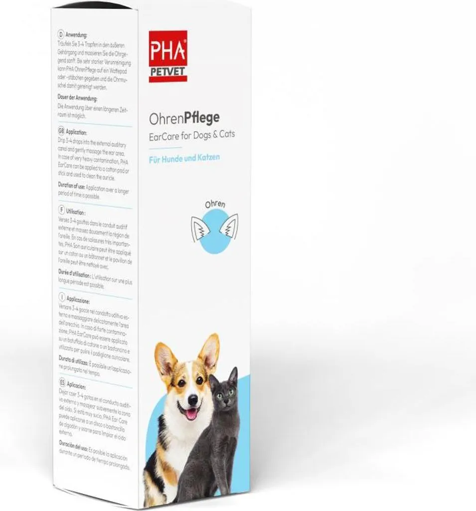 PHA Gocce Auricolari 100ml | Soluzione Detergente per Cani e Gatti - 9