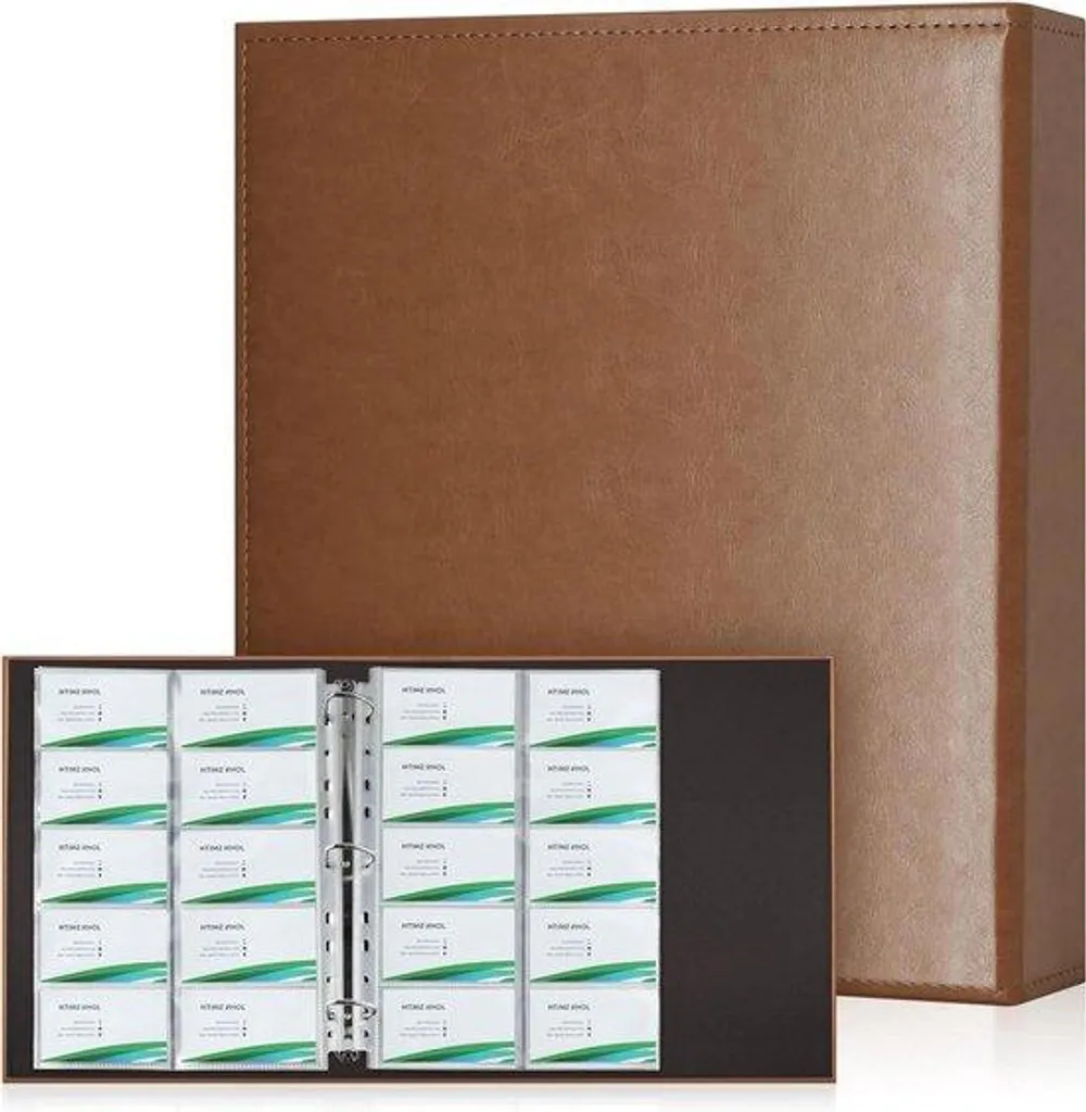 Organiseur de cartes de visite A4 pour bureau - Rangement 600 cartes
