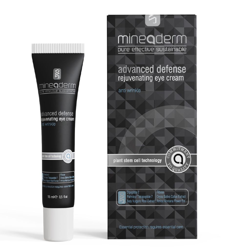 mineaderm - Advanced Defense Rejuvenating Eye Cream, Anti-Falten, Anti-Aging Augencreme für Augenringe, Schwellungen und feine Linien, 15 ml