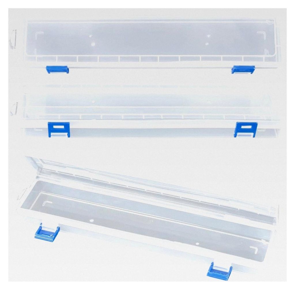 3er Set Durchsichtige Pinselhalter aus Kunststoff Stapelbare Aufbewahrungsbox für Zeichenwerkzeuge Langer Aquarellstift Bleistiftbehälter Künstl...