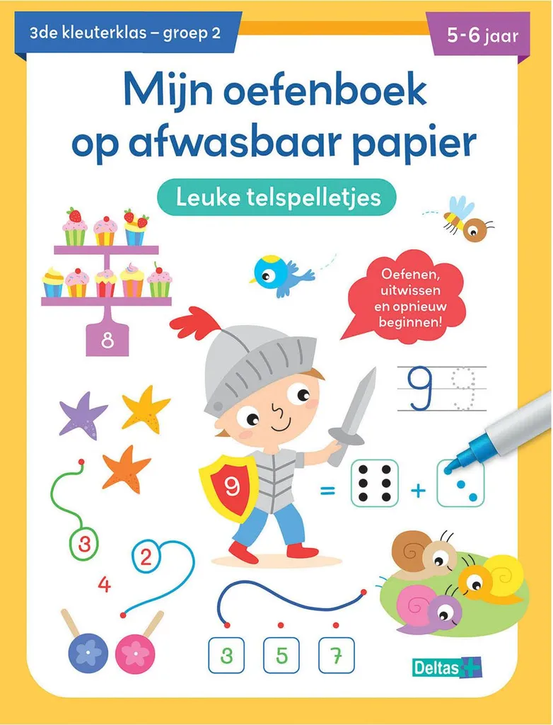 Quaderno Delta Didattico Lavabile 5-6 Anni: Giochi di Conteggio