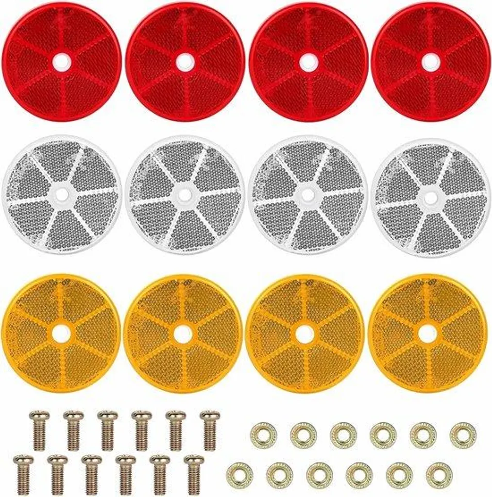 Catadioptre adhésif rond pour remorque et caravane, diamètre 60mm