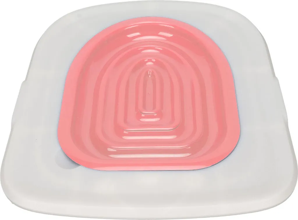 Kit propreté chat ABS haute résistance plateau blanc et insert rose - 5
