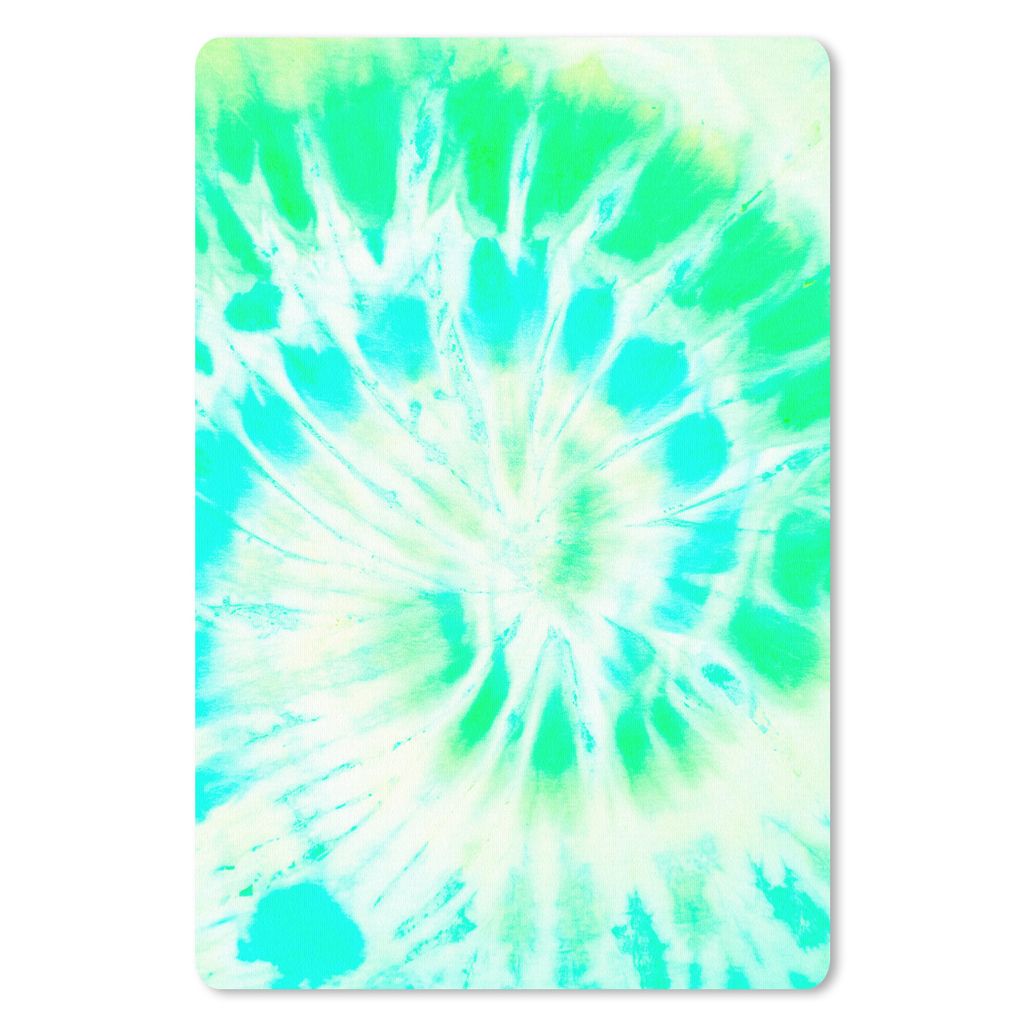 MuchoWow Mauspad Mousepad Krawattenfärbung - Grün - Weiß 40x60 cm - Mousepads - Maus Mat - Pad - Mausunterlage - Schreibtisch Accesoire
