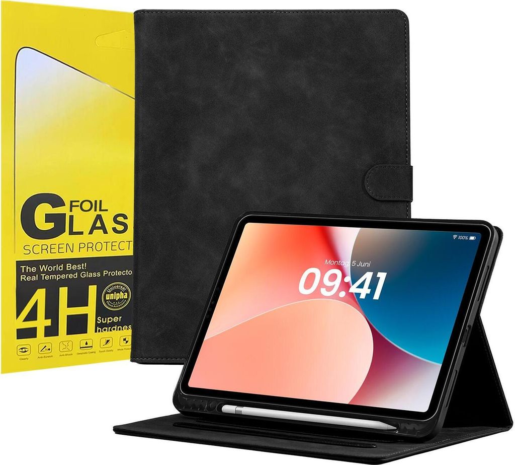 LBH Tablet Schutzhülle + 2x 4H Displayfolie für Apple iPad Pro 4. Gen 11 Zoll Cover Case Schutz Tablet Farbe: Schwarz