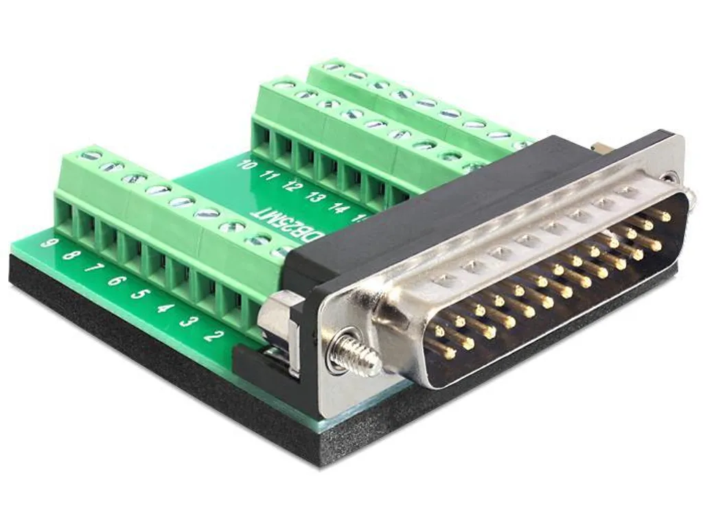 Adaptateur Delock Bloc de Jonction 27 Broches vers D-Sub 25 Mâle - 2