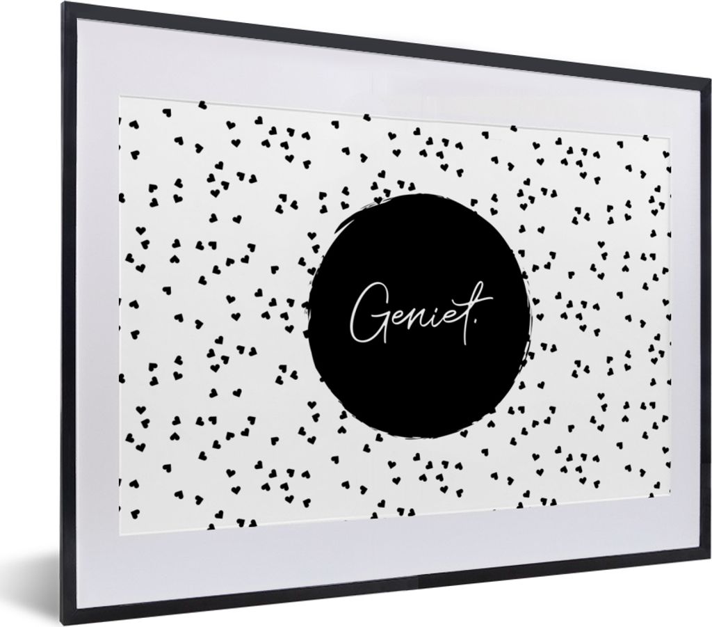 MuchoWow Gerahmtes Poster Zitate - Genießen - Sommer - Text 40x30 cm - Poster mit Schwarzem Bilderrahmen Wandposter Rahmen Foto Bilder - Bilderr...