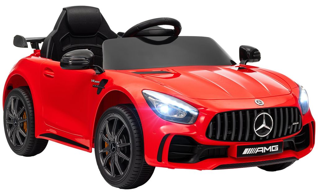 Elektro-Kinderauto. Mercedes. 3-5 km/h. Fernbedienung. Licht & Musik. Rot