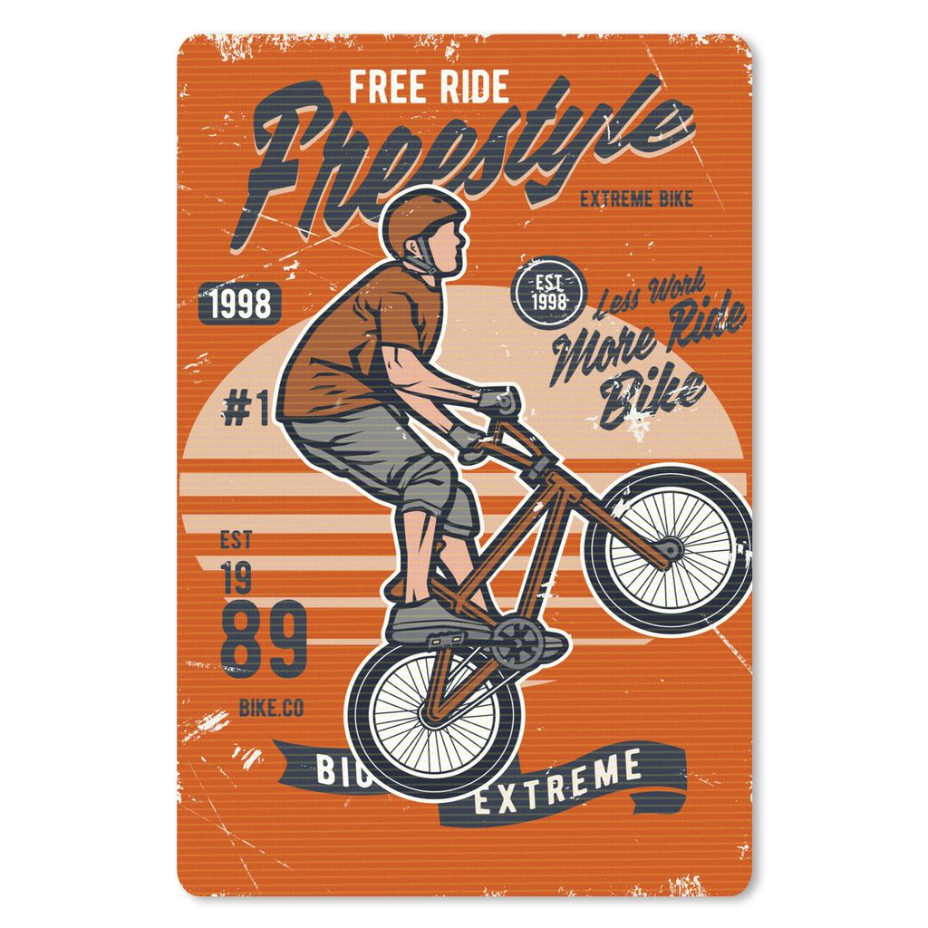 MuchoWow Mauspad Mousepad Fahrrad - Männer - Retro 18x27 cm - Mousepads - Maus Mat - Pad - Mausunterlage