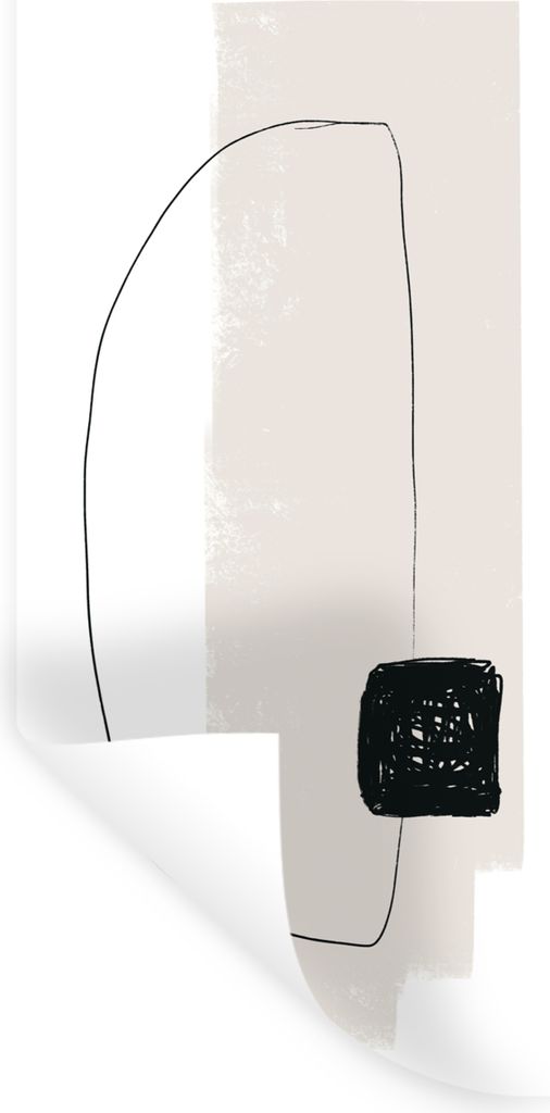 MuchoWow Wandtattoo Wandsticker Wandaufkleber Abstrakt - Pastell - Minimalismus 20x40 cm Selbstklebend und Repositionierbar - Selbstklebend - Fot...